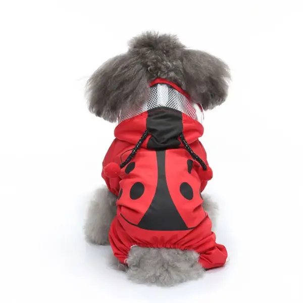 New Pet Four Legged Raincoat Printed with Animal Shape and Pattern Corgi Waterproof Windproof Hooded Poncho Dog Outdoor Clothing - Image 3