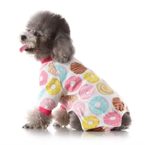 Plaid Dog Clothes Cat Dog Pajamas Daisy Pattern Tshirt Long Sleeve 4-Legs Jumpsuit Pyjamas Overalls For Small Dogs Chihuahua XXL