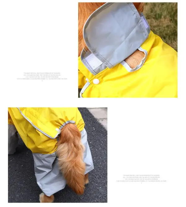 Large Dog Raincoat Reflective Waterproof Dog Clothes Outdoor Rain Coat Jacket Camo Big Dog Rain Raincape Pet Poncho - Image 3