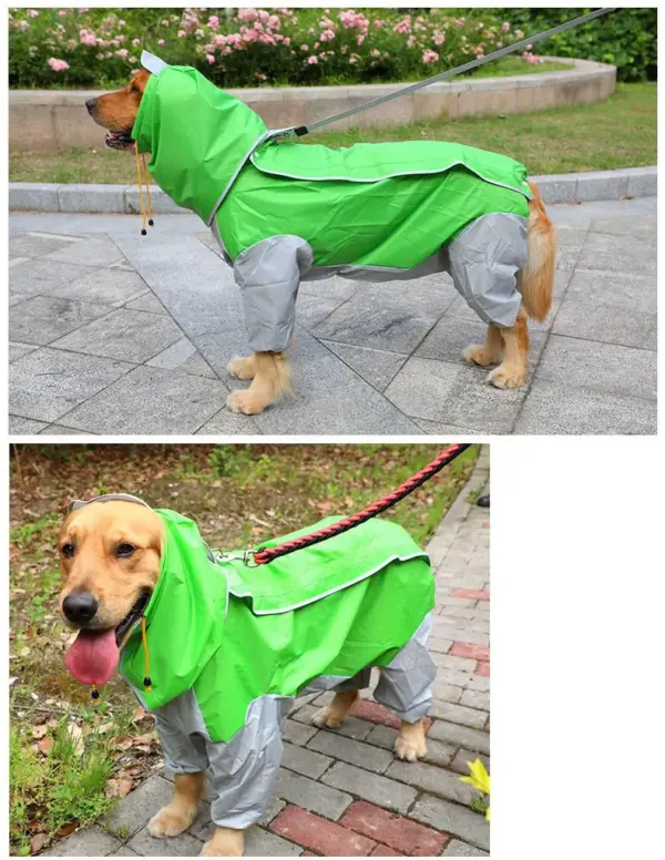 Large Dog Raincoat Reflective Waterproof Dog Clothes Outdoor Rain Coat Jacket Camo Big Dog Rain Raincape Pet Poncho - Image 6