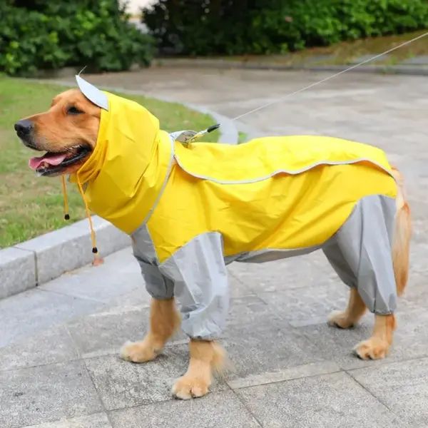 Large Dog Raincoat Reflective Waterproof Dog Clothes Outdoor Rain Coat Jacket Camo Big Dog Rain Raincape Pet Poncho - Image 2