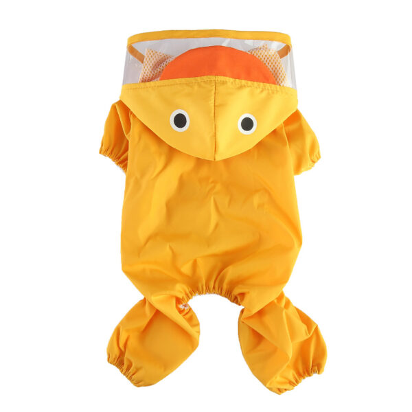 Popular Pet Four Legged Raincoat Puppy Reflective Dog Raincoat with Waist and Tail (Duck Style) - Image 2