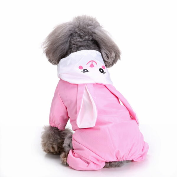 Popular Pet Supplies Dog Clothes Puppy Raincoat with Hat and Exposed Tail (Rabbit Style) - Image 5