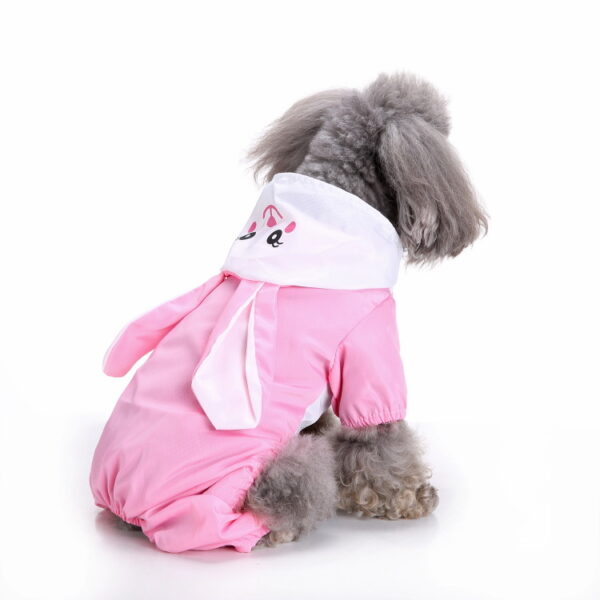 Popular Pet Supplies Dog Clothes Puppy Raincoat with Hat and Exposed Tail (Rabbit Style) - Image 4