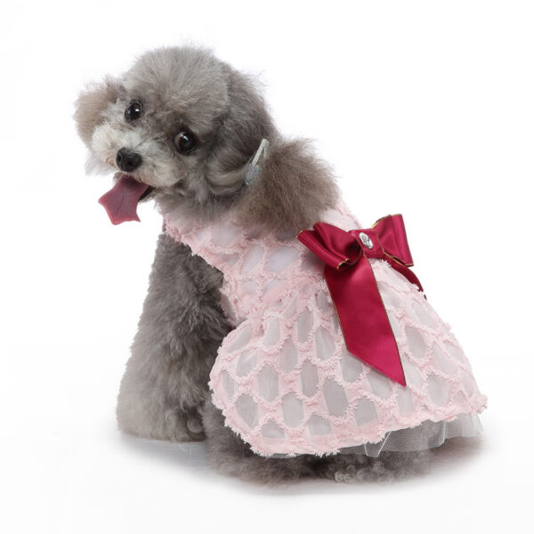 Pet Wedding Clothing Puppy Princess Style Puppy Dog Clothes Wedding Attendance Evening Dresses - Image 2