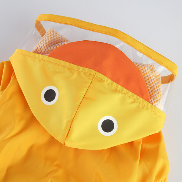 Popular Pet Four Legged Raincoat Puppy Reflective Dog Raincoat with Waist and Tail (Duck Style) - Image 5